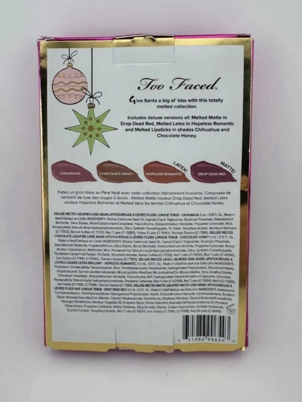 Too Faced Under The Kissletoe The Ultimate Melted Liquified Lipstick Set